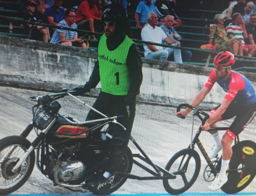 Deutsche Meister der Steher auf der Radrennbahn in Bielefeld